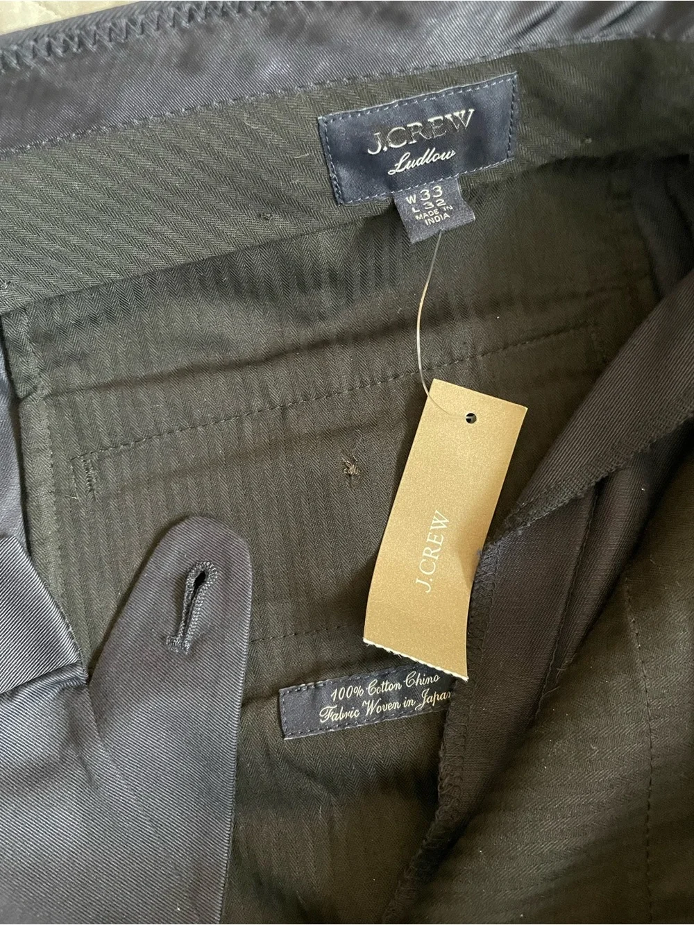 J. CREW Ludlow Slim-fit suit pant in Japanese cotton chino Navy Size 33 CQ522